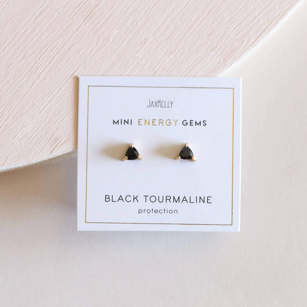 JaxKelly Earrings Black Tourmaline Mini Energy Gems