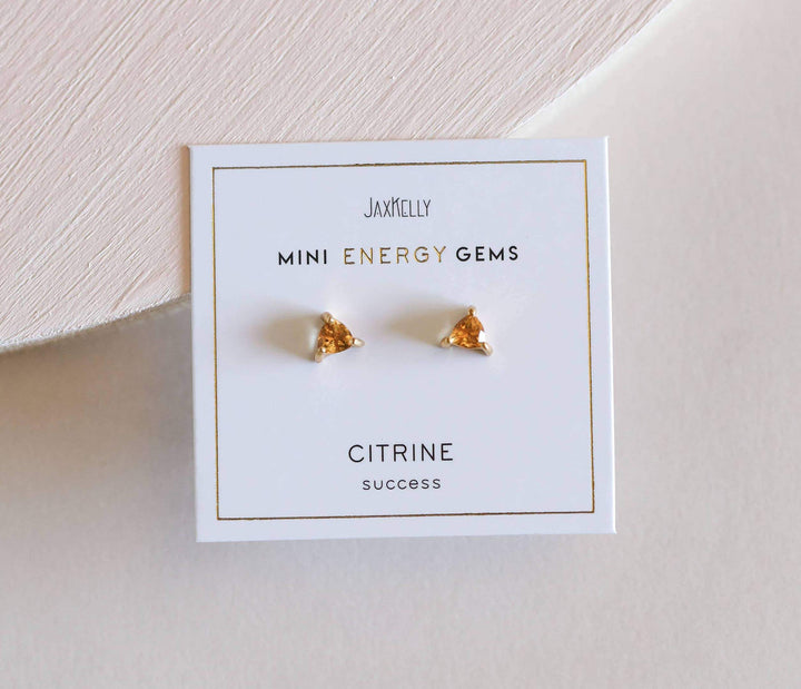 JaxKelly Earrings Citrine Mini Energy Gems