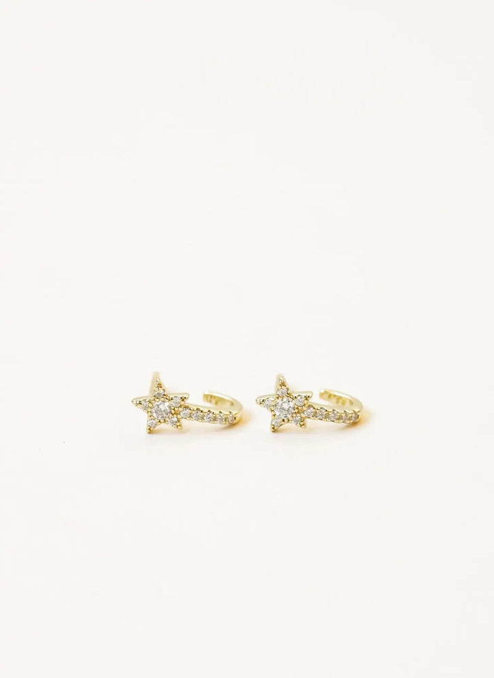 JaxKelly Earrings Pavé Huggie - Star