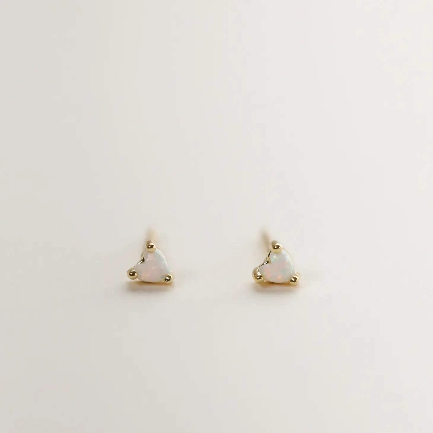 JaxKelly Earrings Tiny Opal Heart