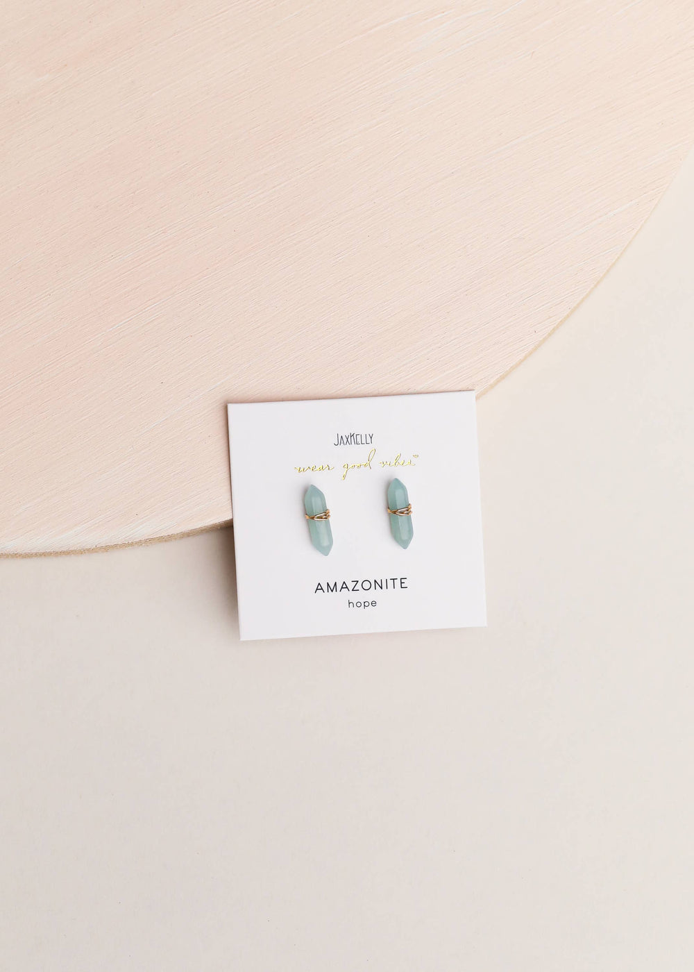 JaxKelly Jewelry Amazonite Mineral Point Studs