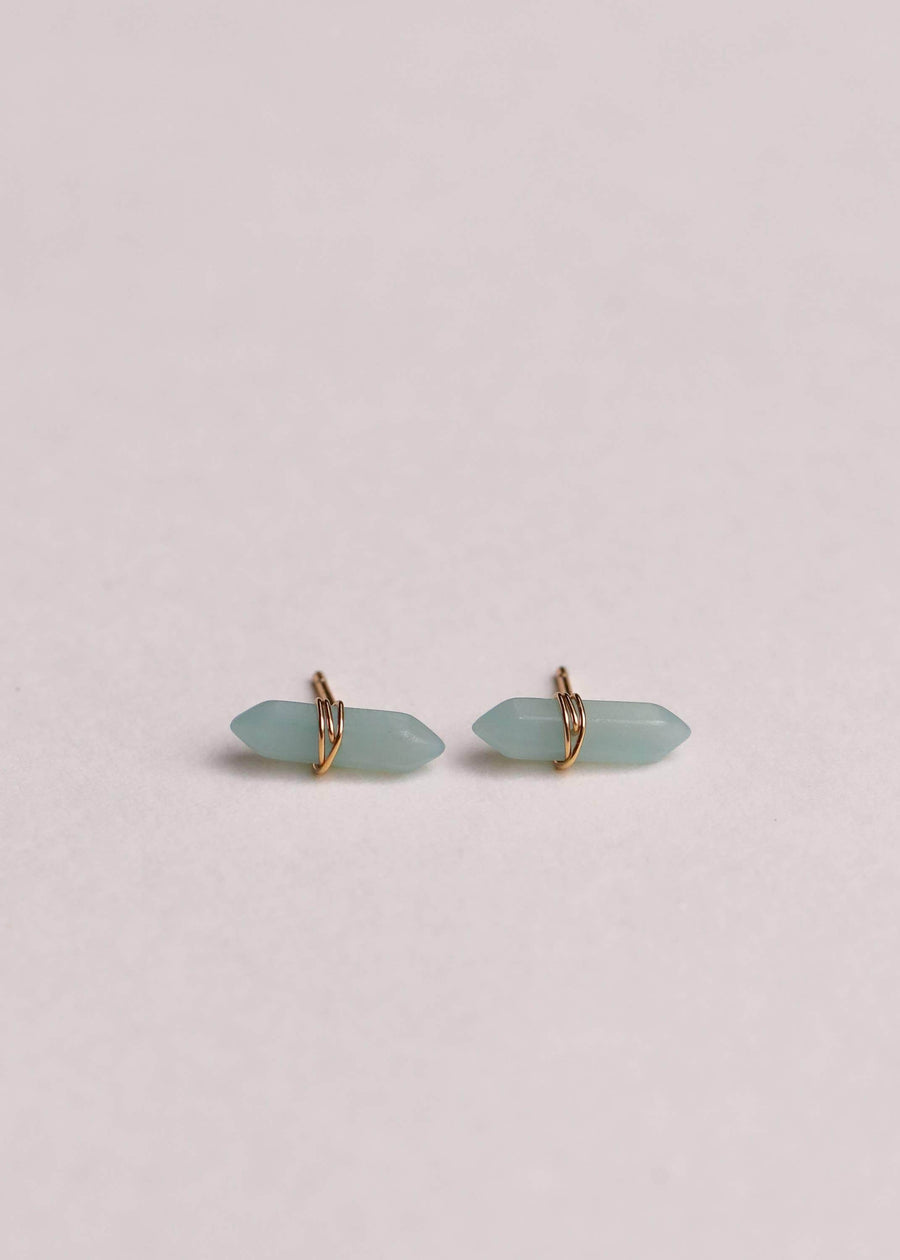 JaxKelly Jewelry Amazonite Mineral Point Studs