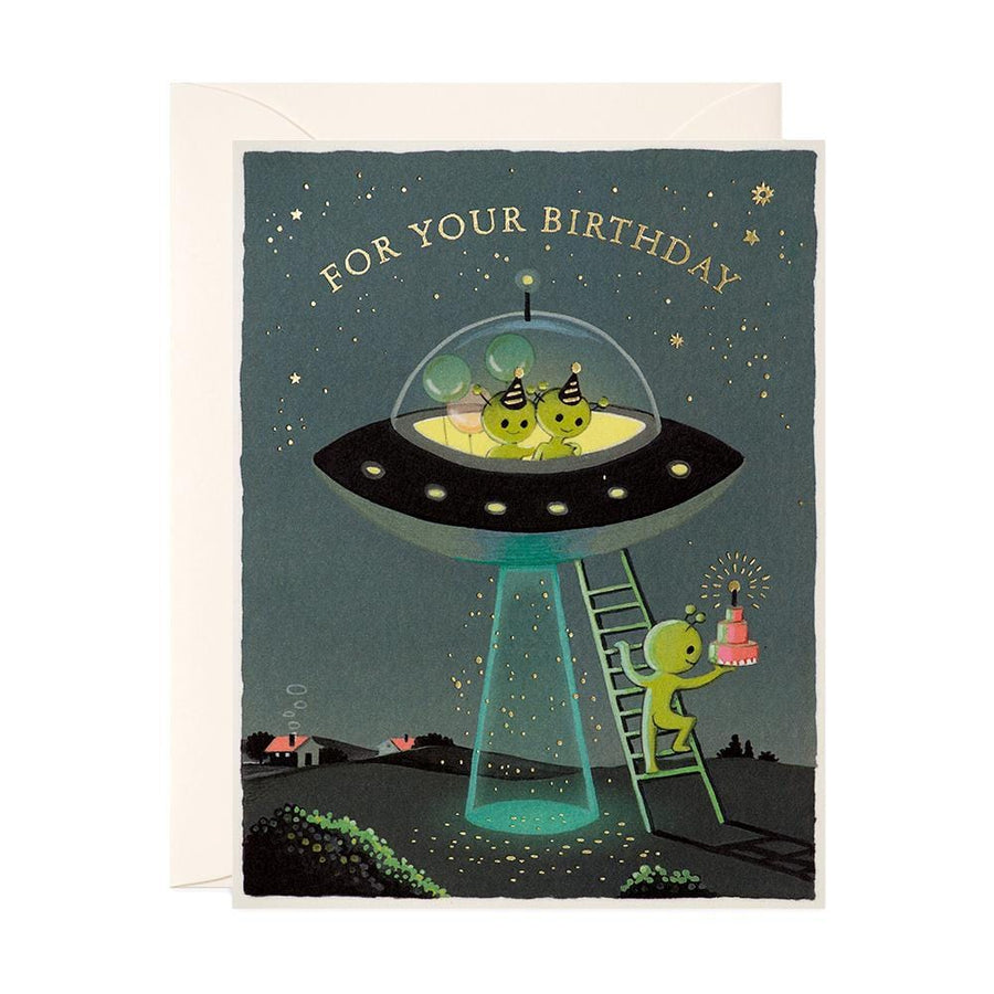 JooJoo Paper birthday card Aliens Birthday Card