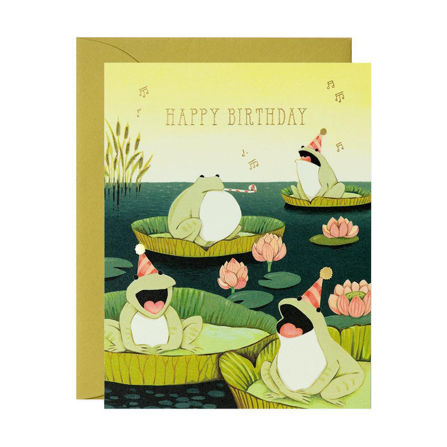 JooJoo Paper birthday card Singing Frogs Birthday Card