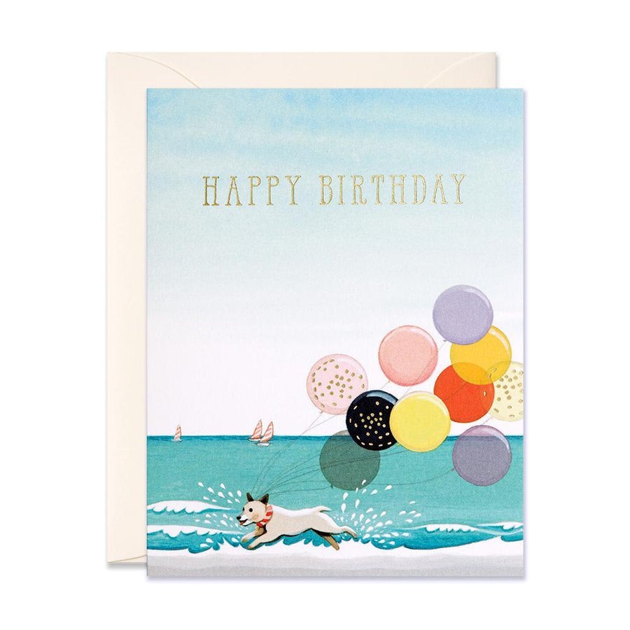 JooJoo Paper birthday card Splashing Dog Birthday Card