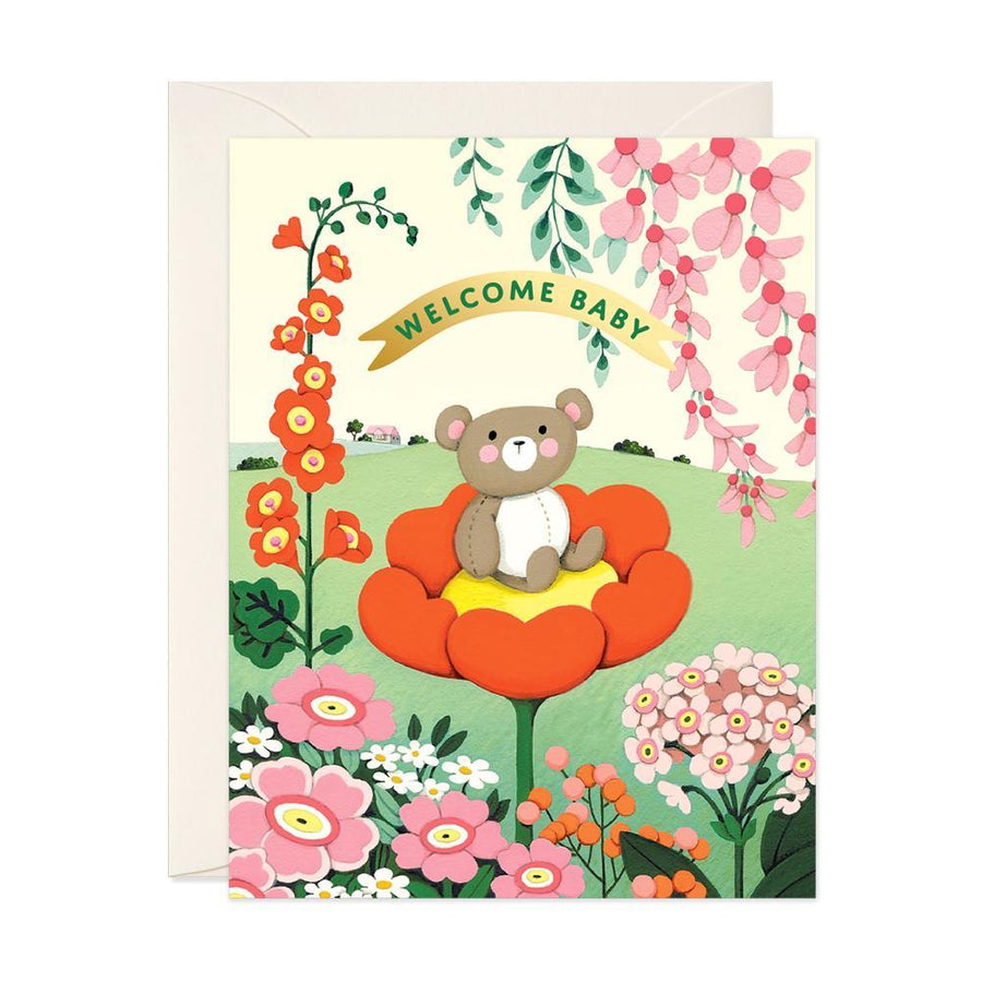 JooJoo Paper Card Teddy Bear Baby Card