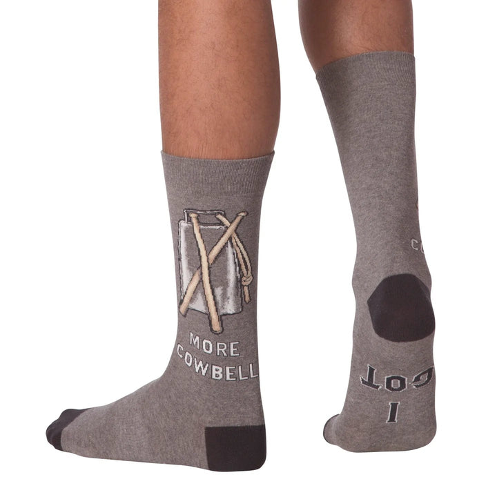 K. Bell Socks Men's More Cowbell Crew Socks