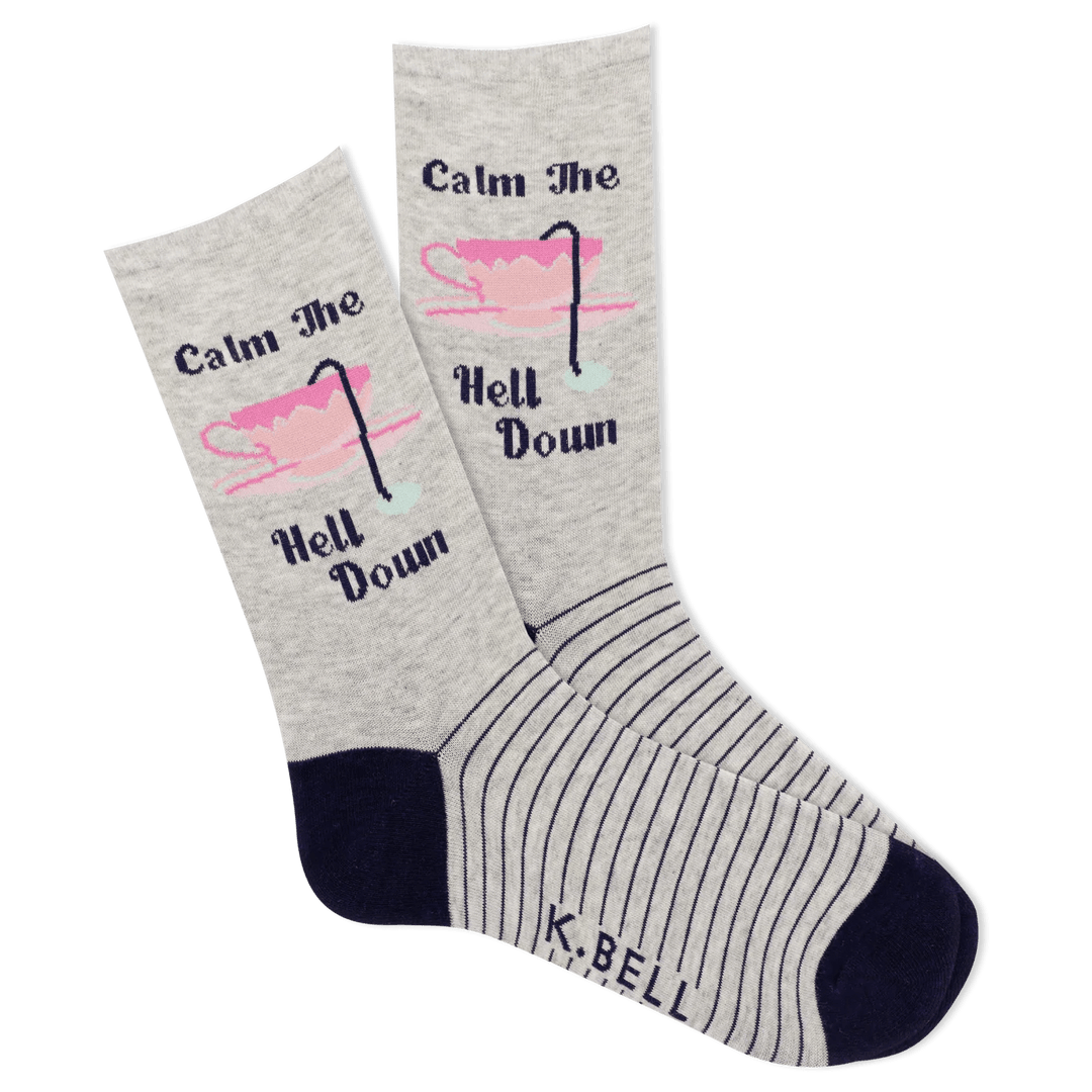 K. Bell Socks Women's Calm The Hell Down Crew Socks