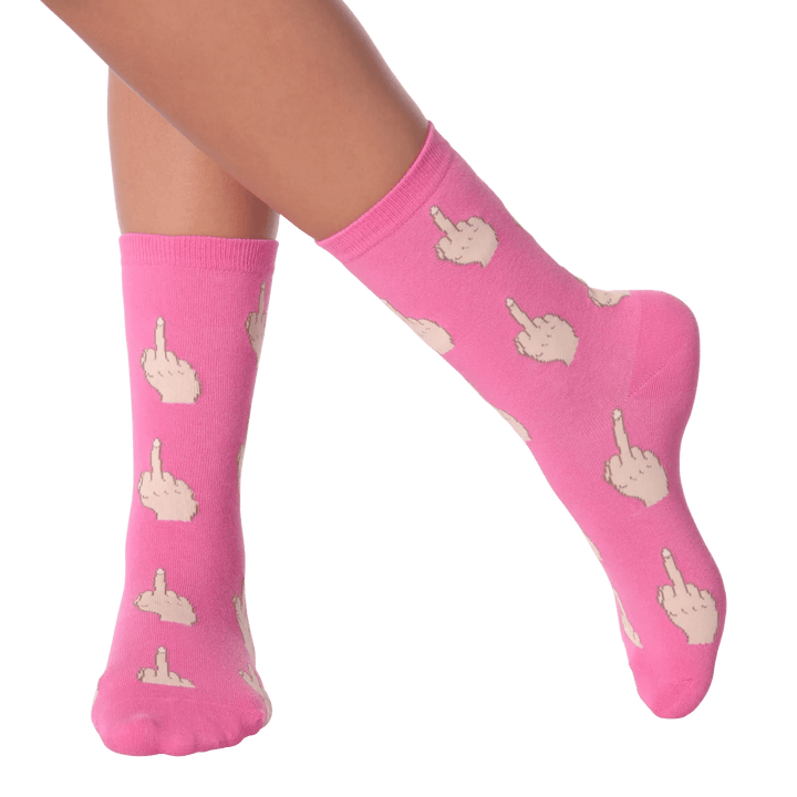 K. Bell Socks Women's Middle Finger Crew Socks
