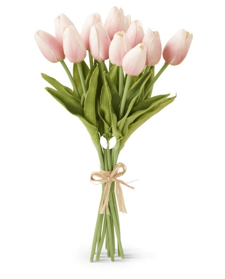 K&K Interiors Botanicals Pink 13.5 Inch RealTouch Mini Tulip Bundle