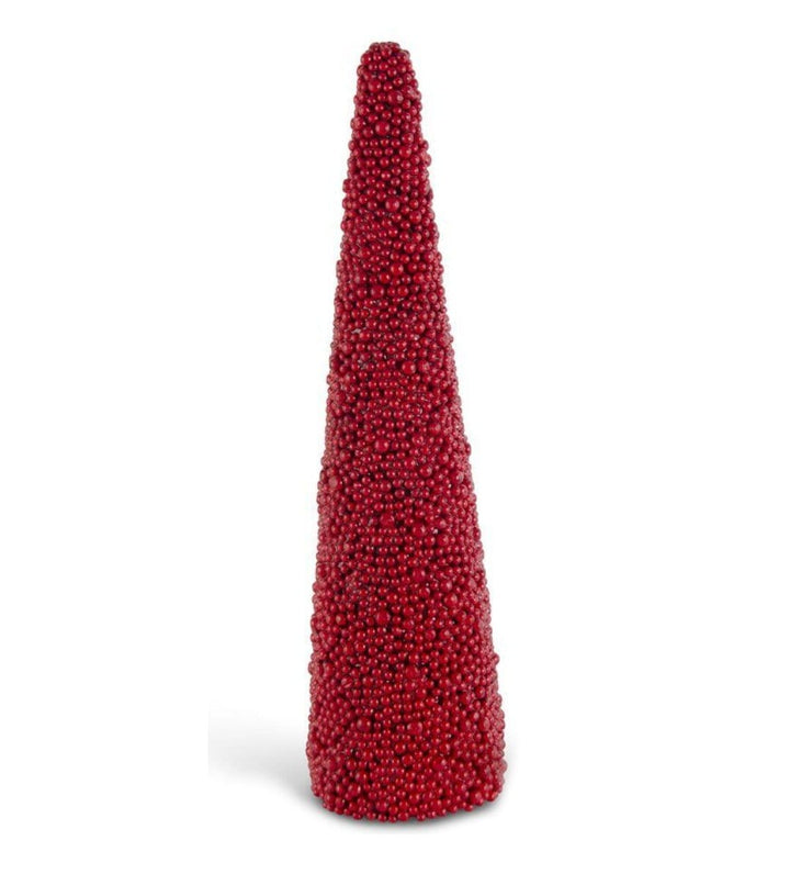 K&K Interiors Large Red Berry Cone Tree