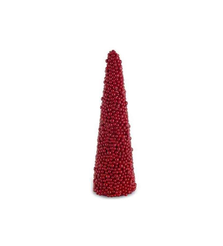 K&K Interiors Small Red Berry Cone Tree