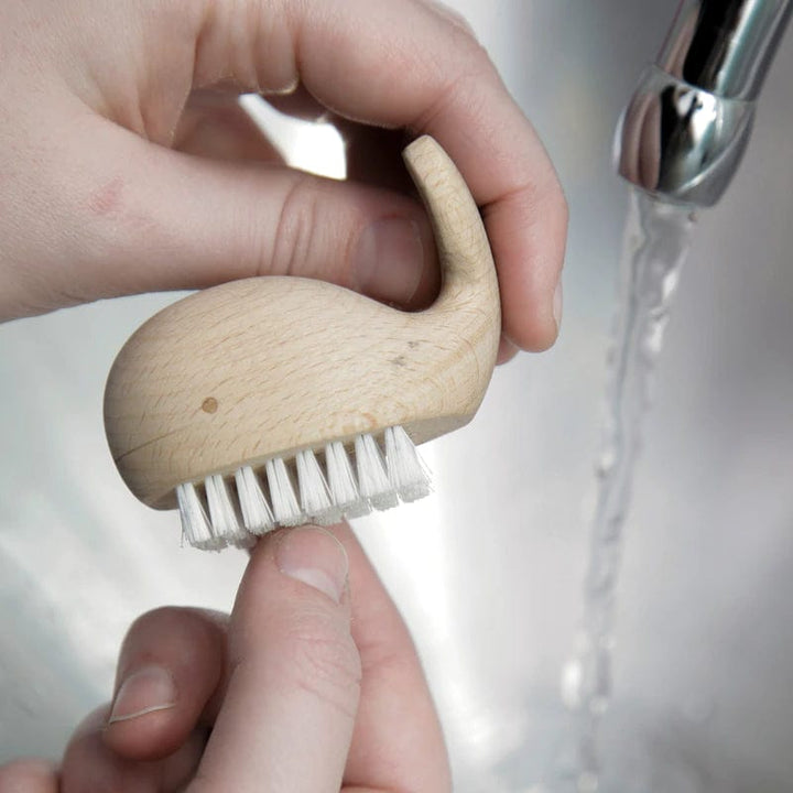 Kikkerland Nails Wooden Whale Nail Brush