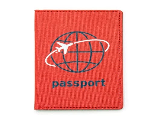 Kikkerland Travel Red Jet Set Passport Case