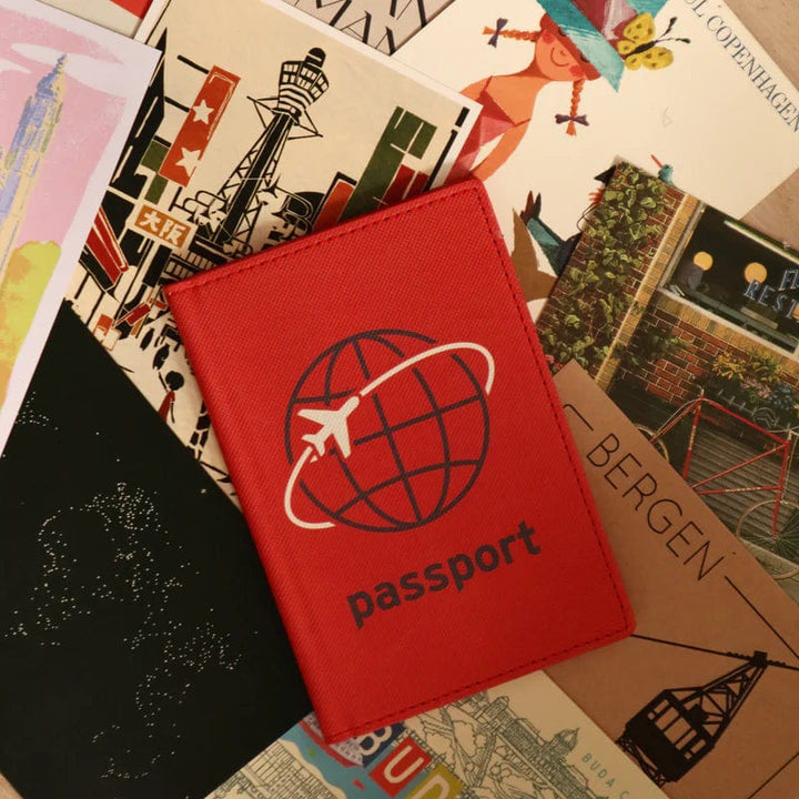 Kikkerland Travel Red Jet Set Passport Case