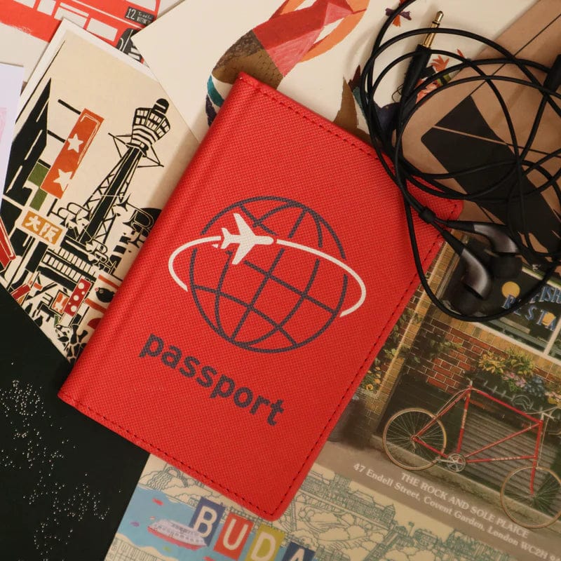 Kikkerland Travel Red Jet Set Passport Case