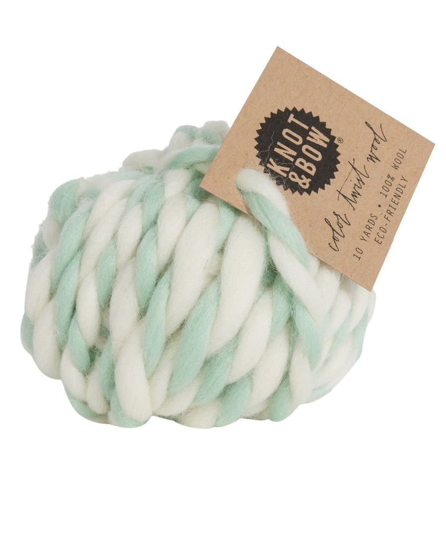 Knot & Bow Ribbon Mint - Color Twist Wool Ball