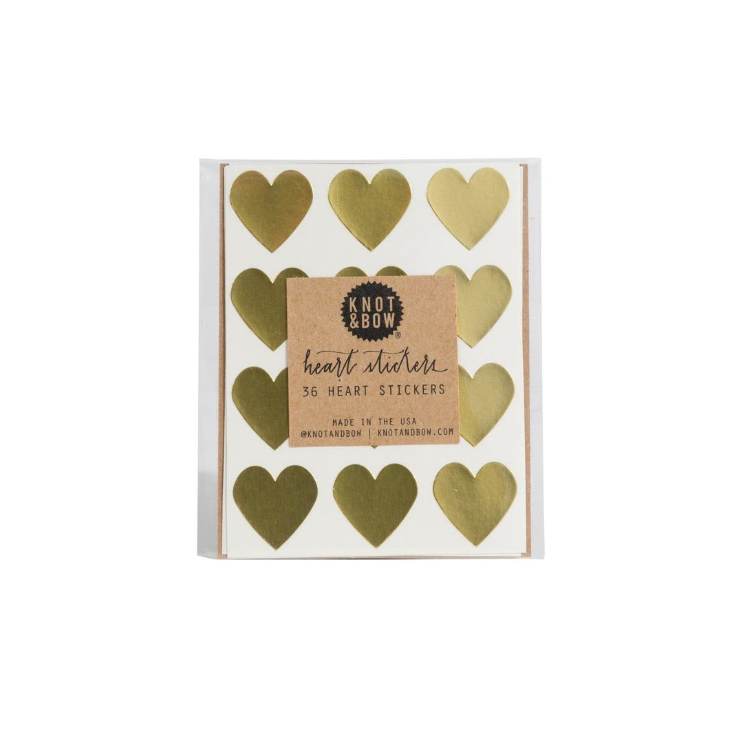 Knot & Bow Sticker Sheets Gold Heart Stickers
