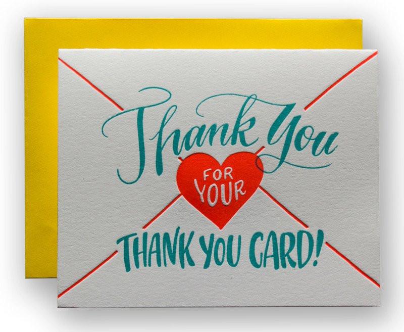 Ladyfingers Letterpress Card Thank You for Your Thank You Card