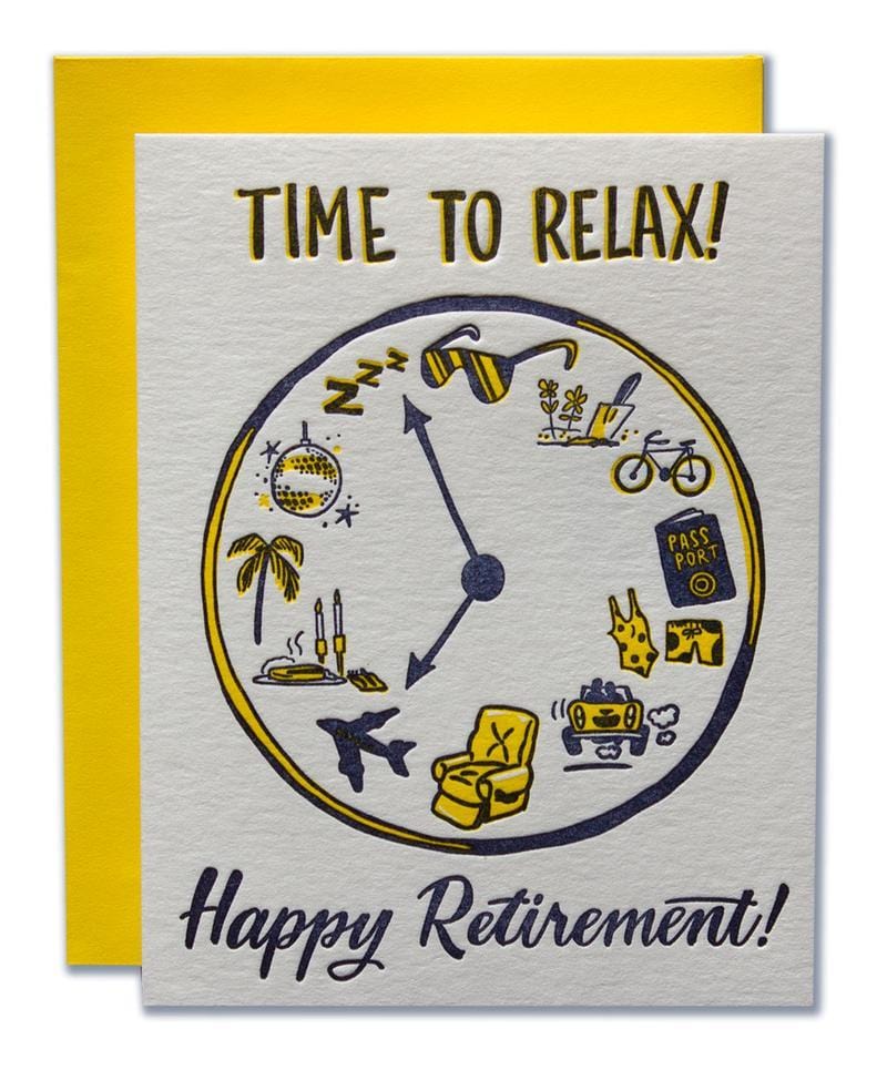 Ladyfingers Letterpress Card Time To Relax Card