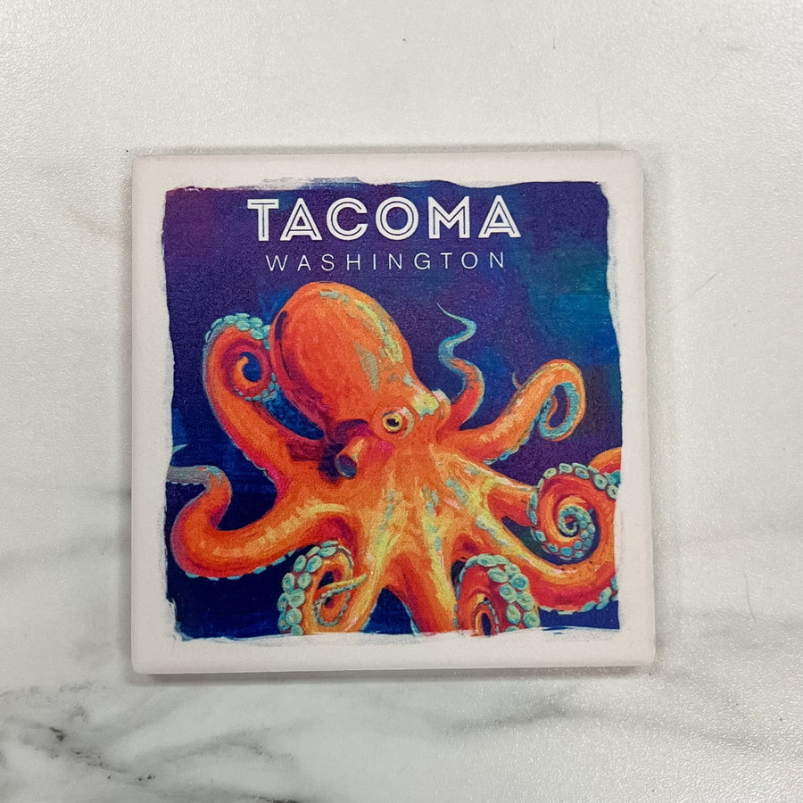 Lantern Press Coasters Tacoma WA Octopus Coaster