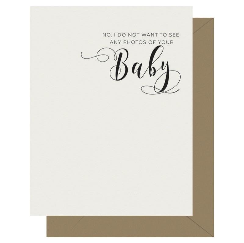 Letterpress Jess Card Baby Card