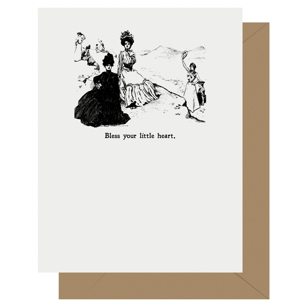Letterpress Jess Card Bless Your Little Heart Card