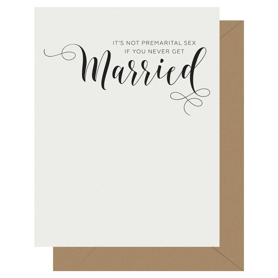 Letterpress Jess Card Married Card