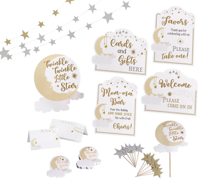 Lillian Rose Baby Twinkle Twinkle Baby Shower Decor Set- Sale