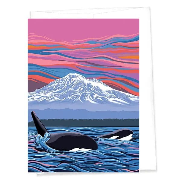 Linda Sholberg Card Ballet Slipper - Orca Folded Greeting Card