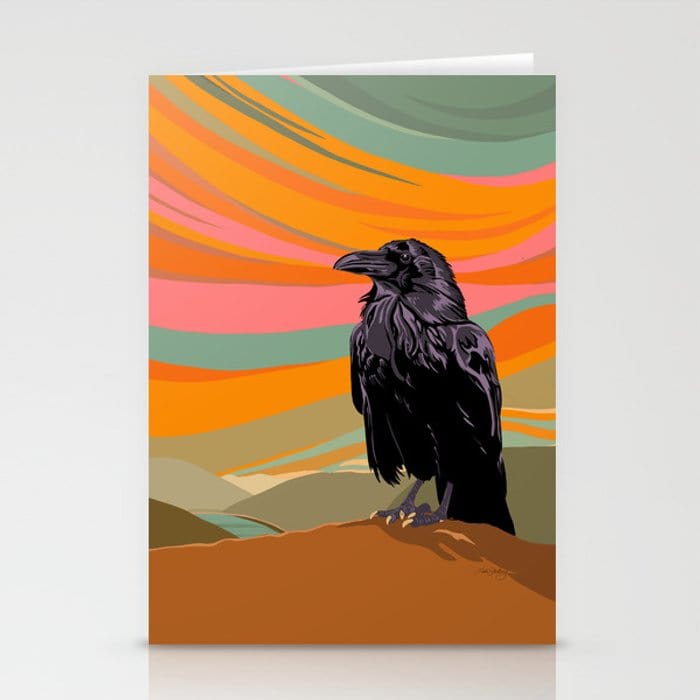 Linda Sholberg Card Raven's Song Folded Card