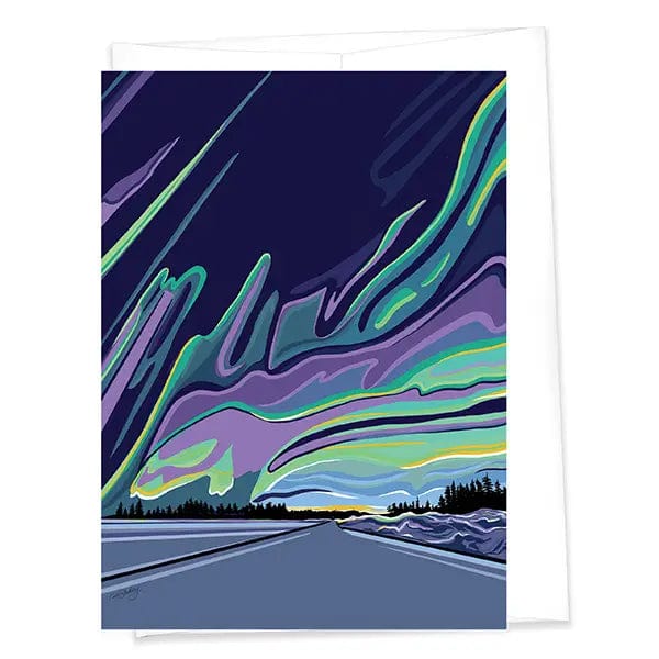 Linda Sholberg Card Road to Aurora - Greeting Card