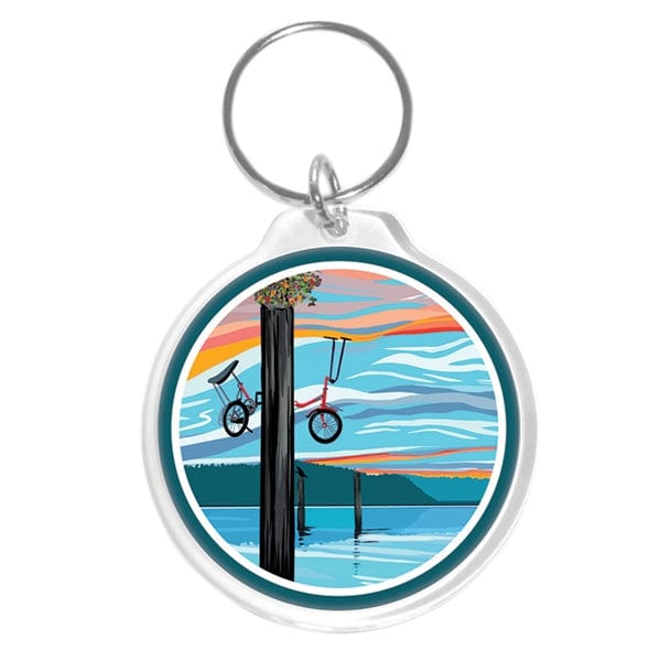 Linda Sholberg Keychains Rose Pedal Bike Key Chain