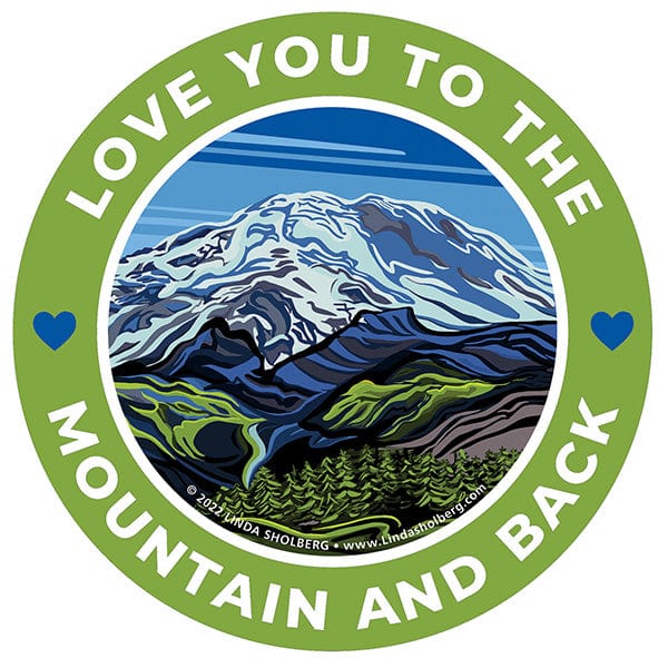 Linda Sholberg Sticker Love You to the Mountain and Back Sticker