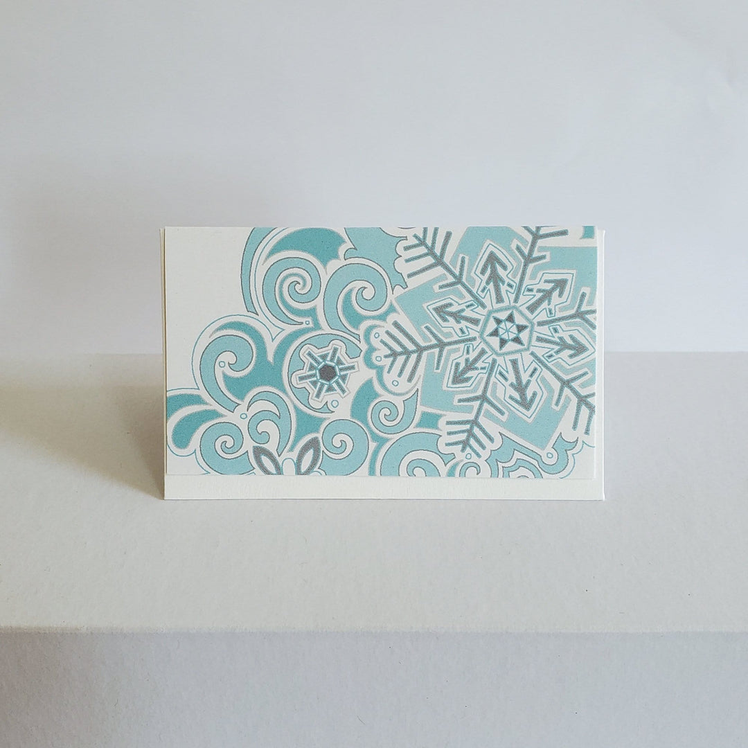 Little Green Enclosure Card Snowflake Holiday Enclosure Card