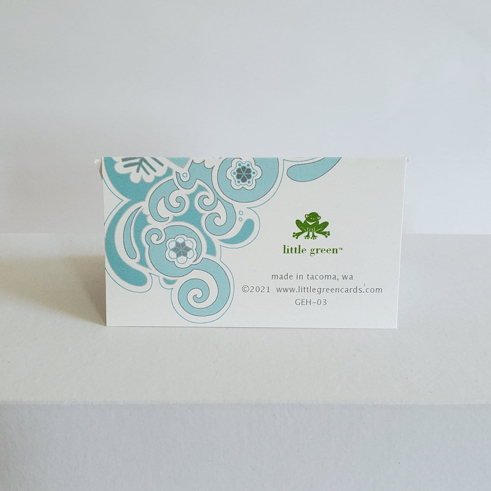 Little Green Enclosure Card Snowflake Holiday Enclosure Card
