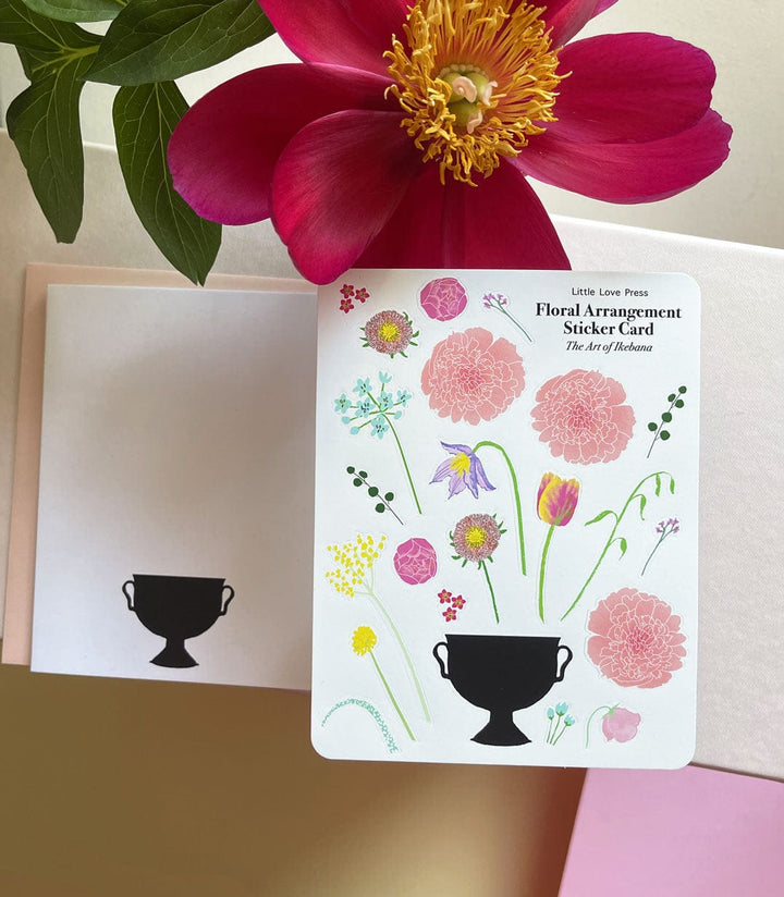 Little Love Press Card DIY Floral Arrangement Sticker Sheet Card