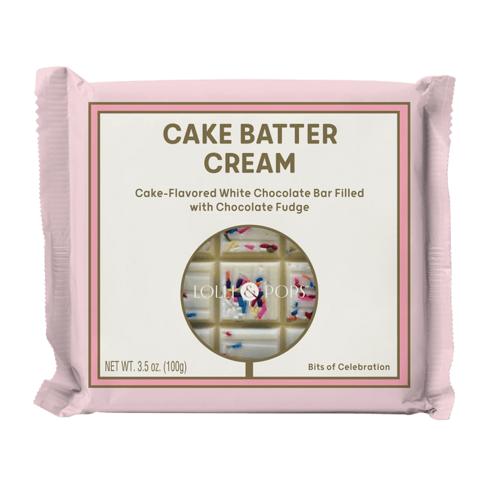 Lolli & Pops Candy Cake Batter Cream Chocolate Bar