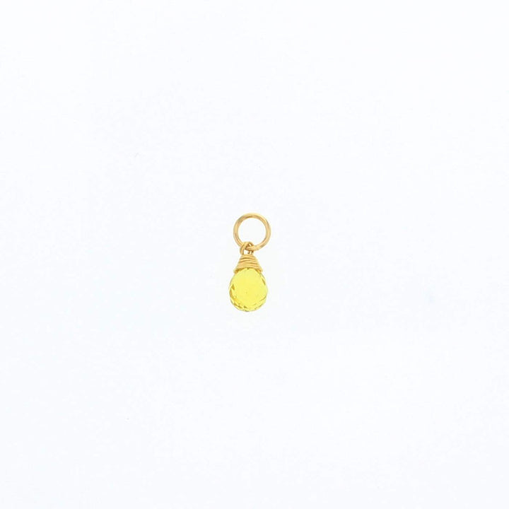 Lotus Jewelry Studio Charm November - Citrine Quartz Gold Natural Birthstone Charms