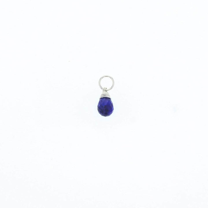 Lotus Jewelry Studio Charm September - Sapphire Silver Natural Birthstone Charms