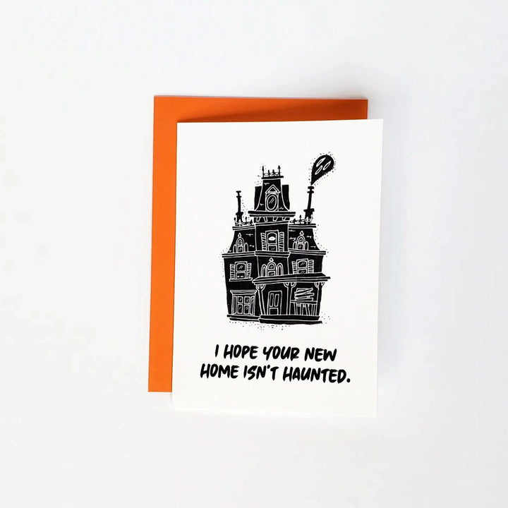 Lucky Dog Design Co Single Card Haunted House New Homeowner Congratulations Card