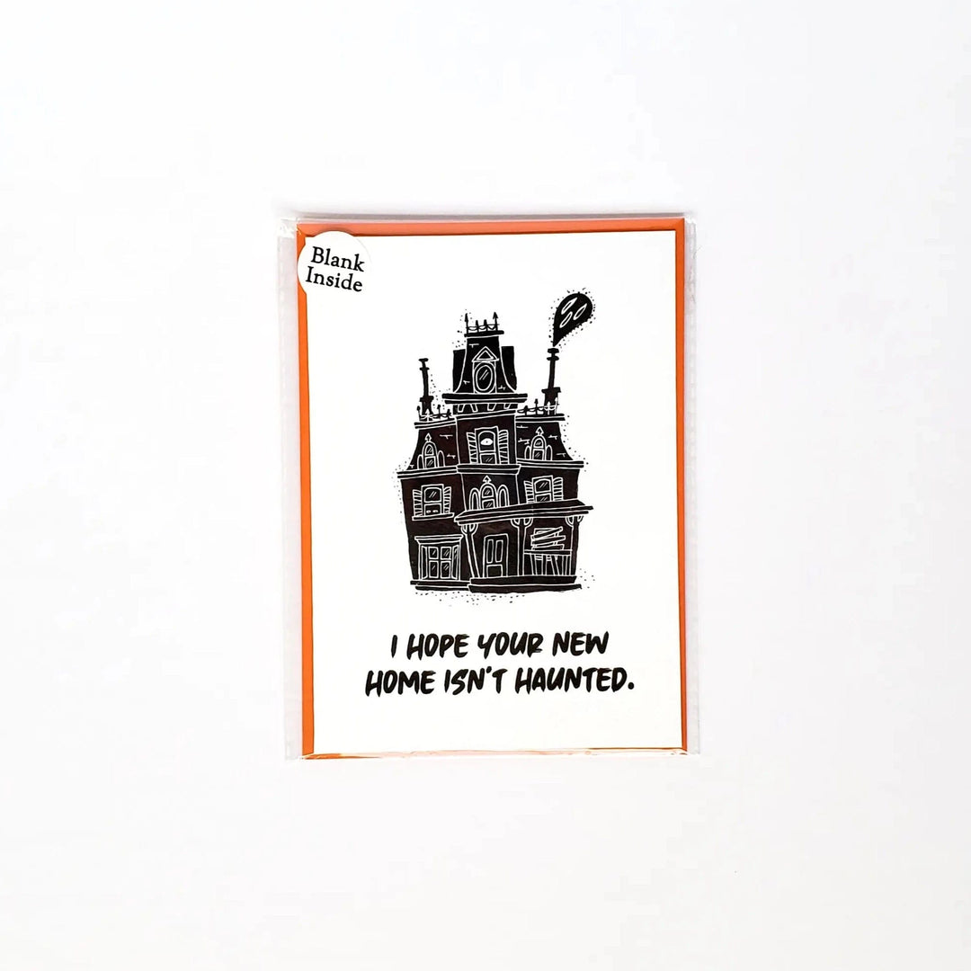 Lucky Dog Design Co Single Card Haunted House New Homeowner Congratulations Card