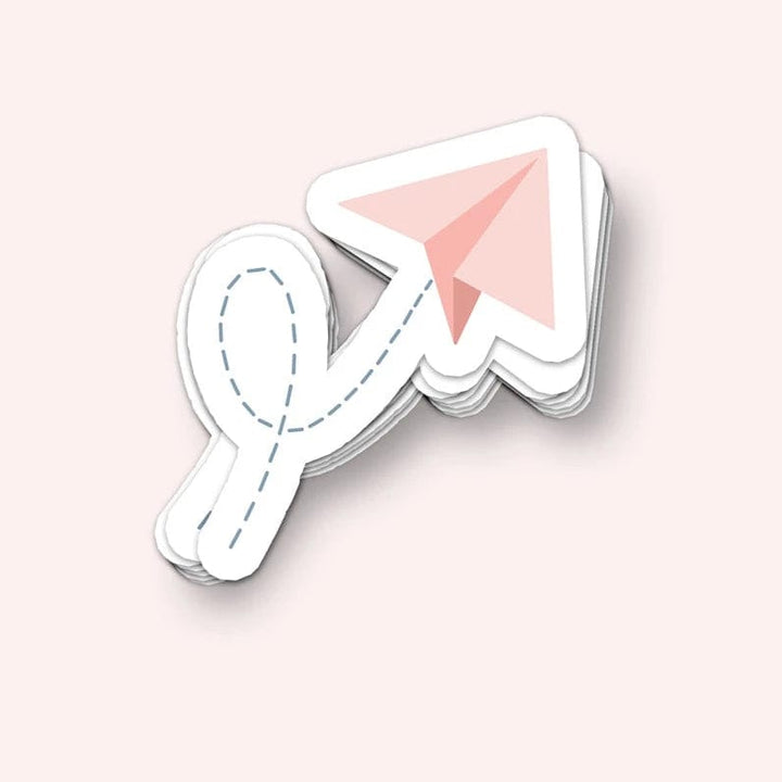 Lucky Dog Design Co Sticker Paper Airplane Vinyl Sticker