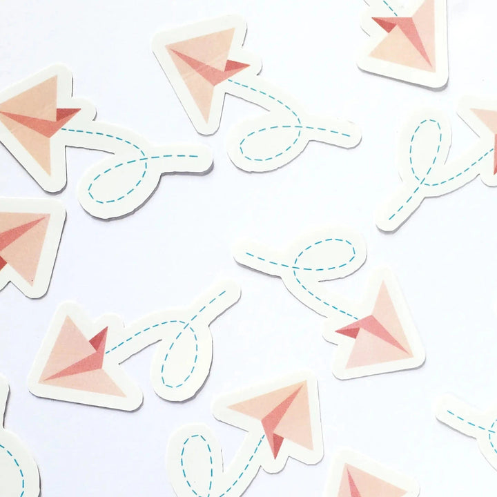 Lucky Dog Design Co Sticker Paper Airplane Vinyl Sticker