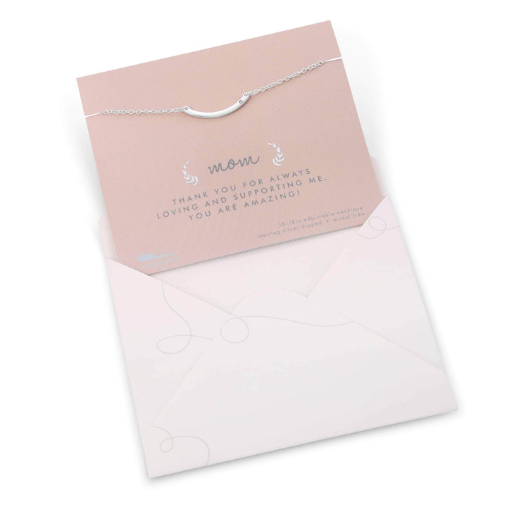 Lucky Feather Necklace Best Day Ever Necklace + Card/Env - Mother of Bride