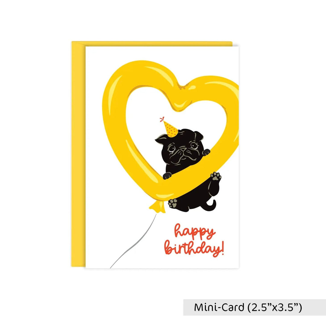 Lucy Loves Paper Enclosure Card Balloon Dog Birthday Mini Enclosure Card