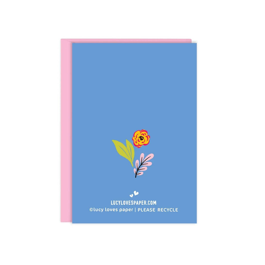 Lucy Loves Paper Enclosure Card Colorful Flower Vase Mini Enclosure Card