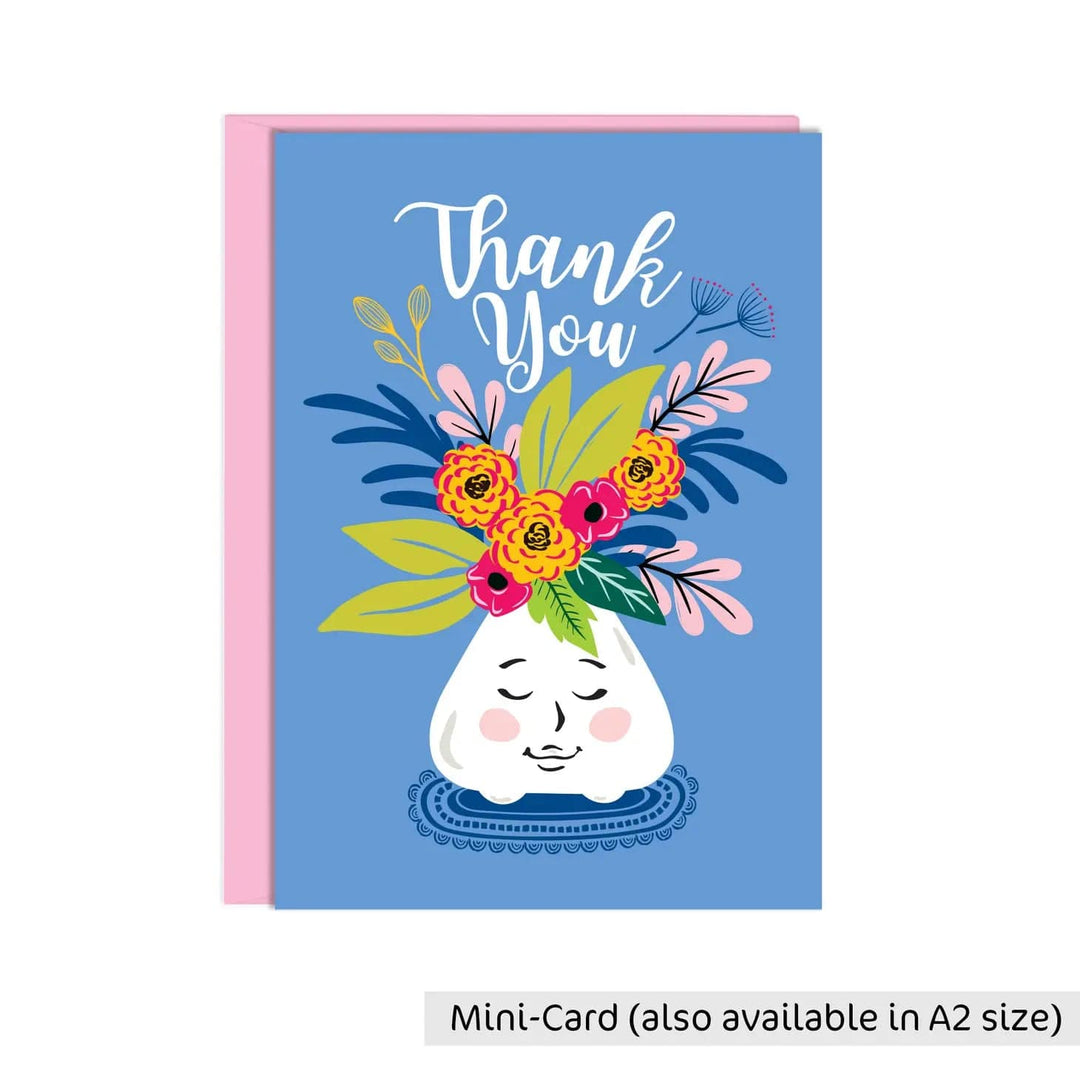 Lucy Loves Paper Enclosure Card Colorful Flower Vase Mini Enclosure Card