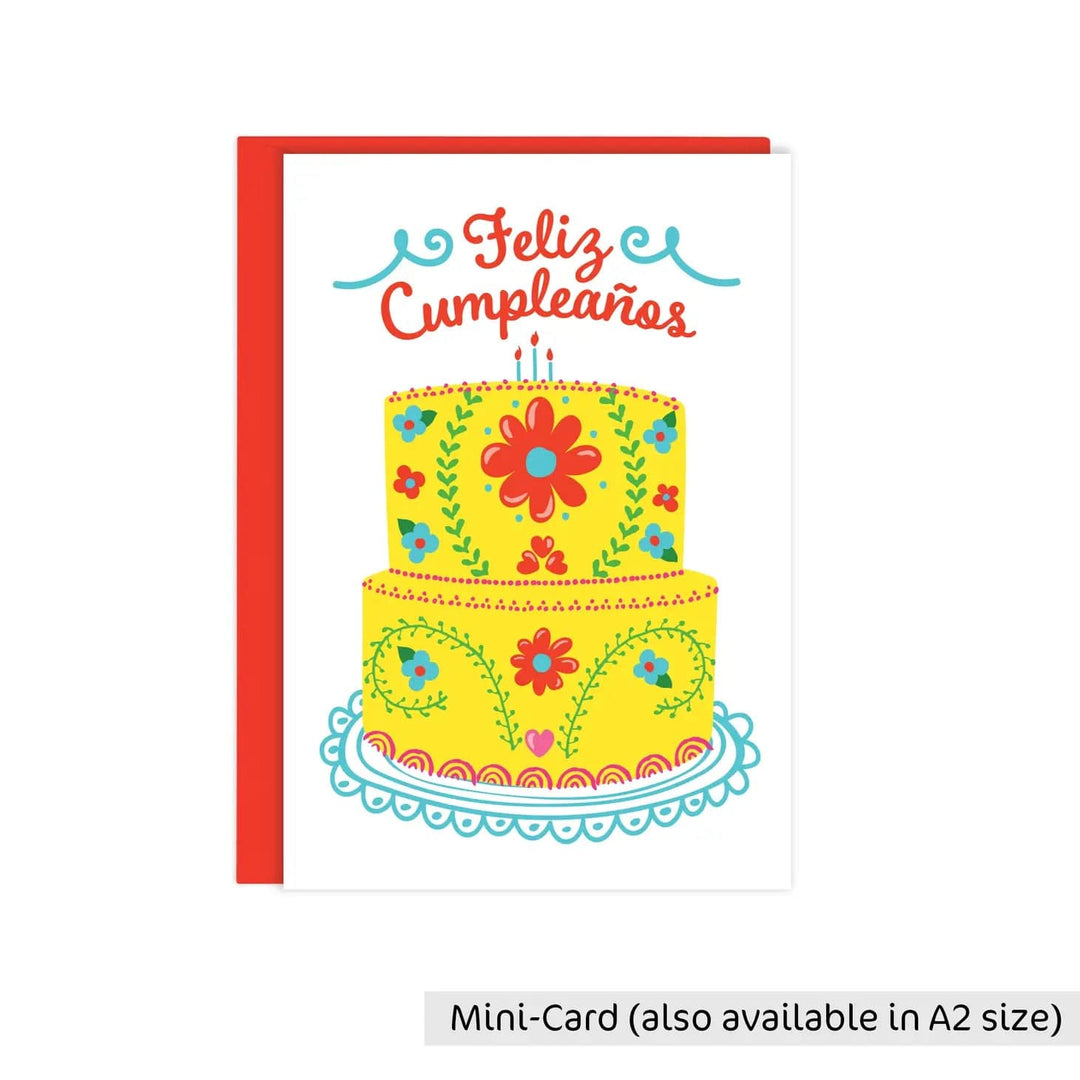 Lucy Loves Paper Enclosure Card Feliz Cumpleaños Mini Enclosure Card