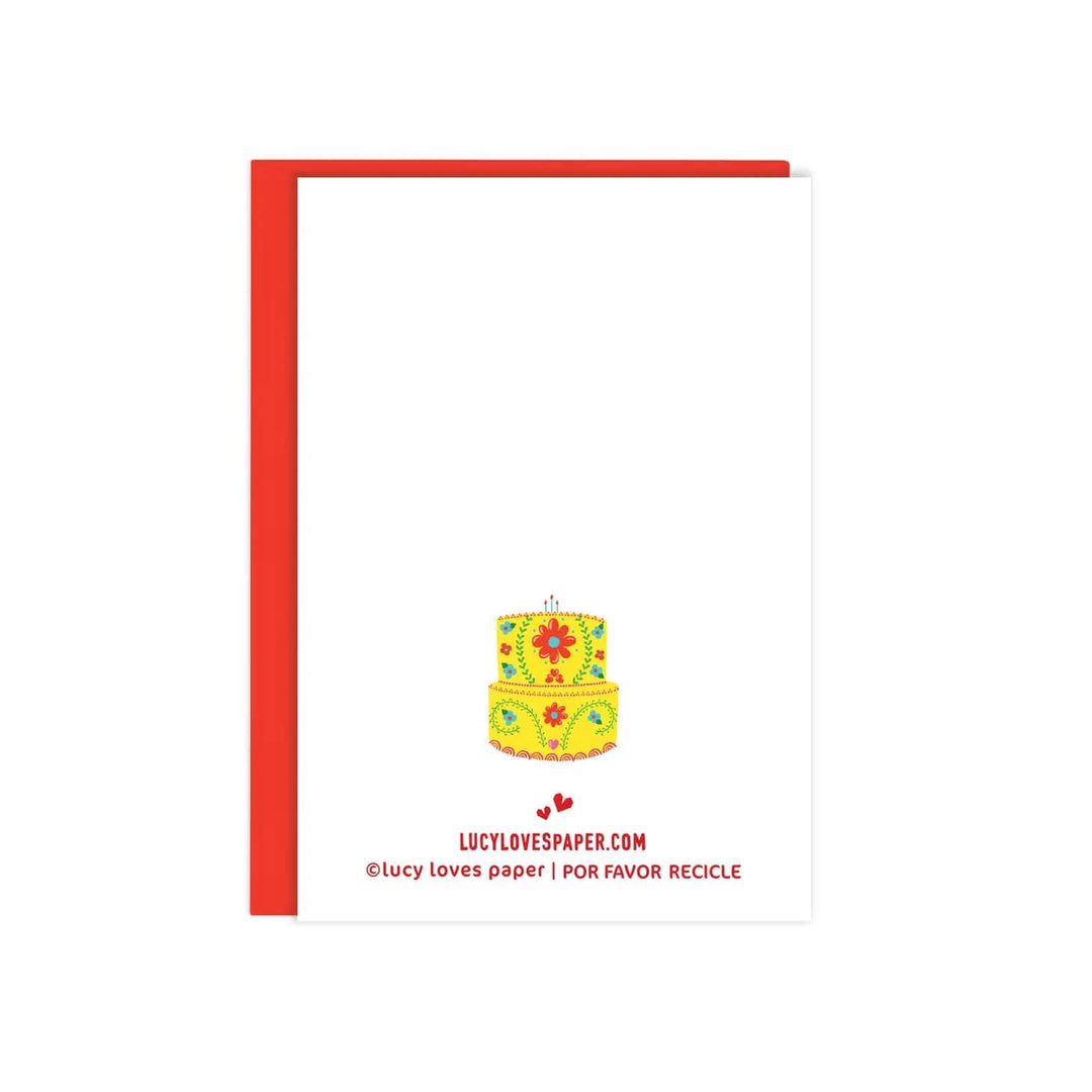 Lucy Loves Paper Enclosure Card Feliz Cumpleaños Mini Enclosure Card